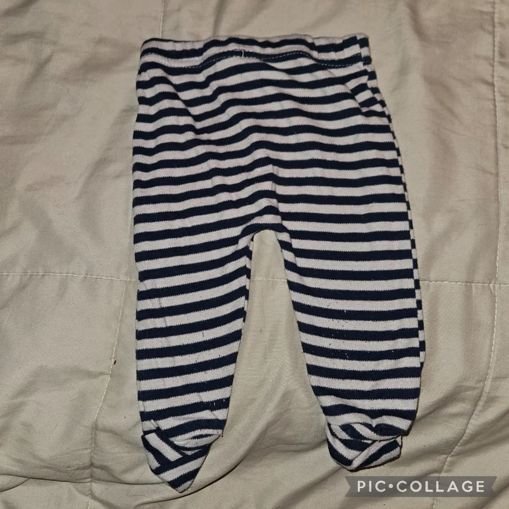 Perry Ellis Infant 3m 2Piece Pj Footed Long Sleeve Sleeper Set Striped Elastic